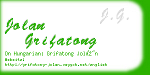 jolan grifatong business card